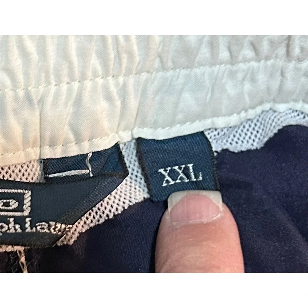 Polo Ralph Lauren Mens Navy Blue Nautical Crest Board Shorts Swim Trunks XXL